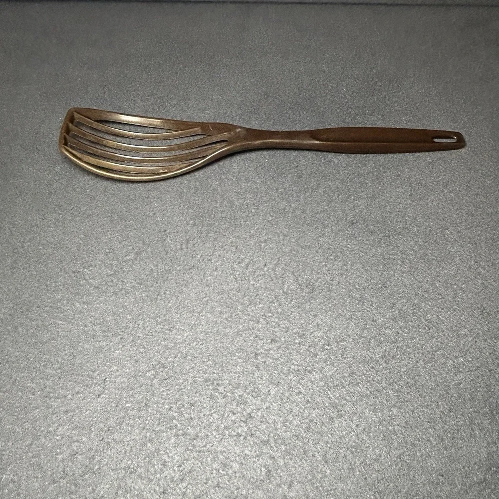 VTG Foley Brown Nylon Slotted Whisk Spoon Retro Kitchen Strainer 11